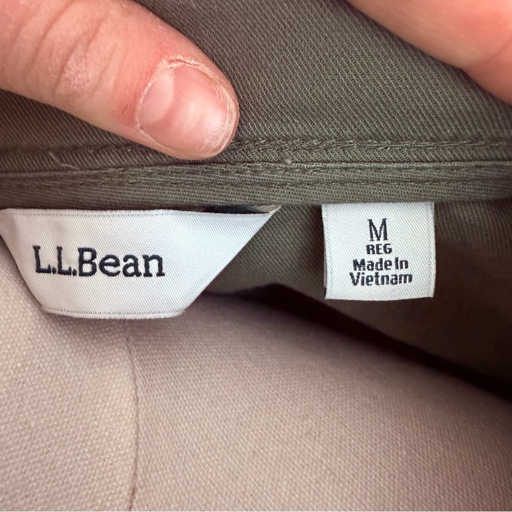 L.L. Bean Olive Utility Field Jacket 100% Cotton - Size Medium - Picture 7 of 9
